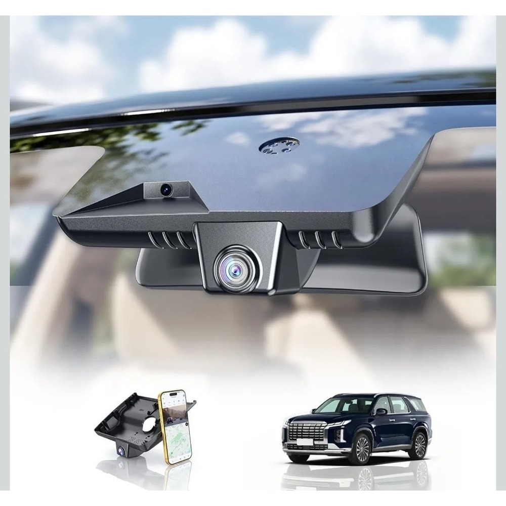 Dash Cam for Hyundai Palisade 2023–2025 WiFi App, Loop Recording, G-Sensor 64GB